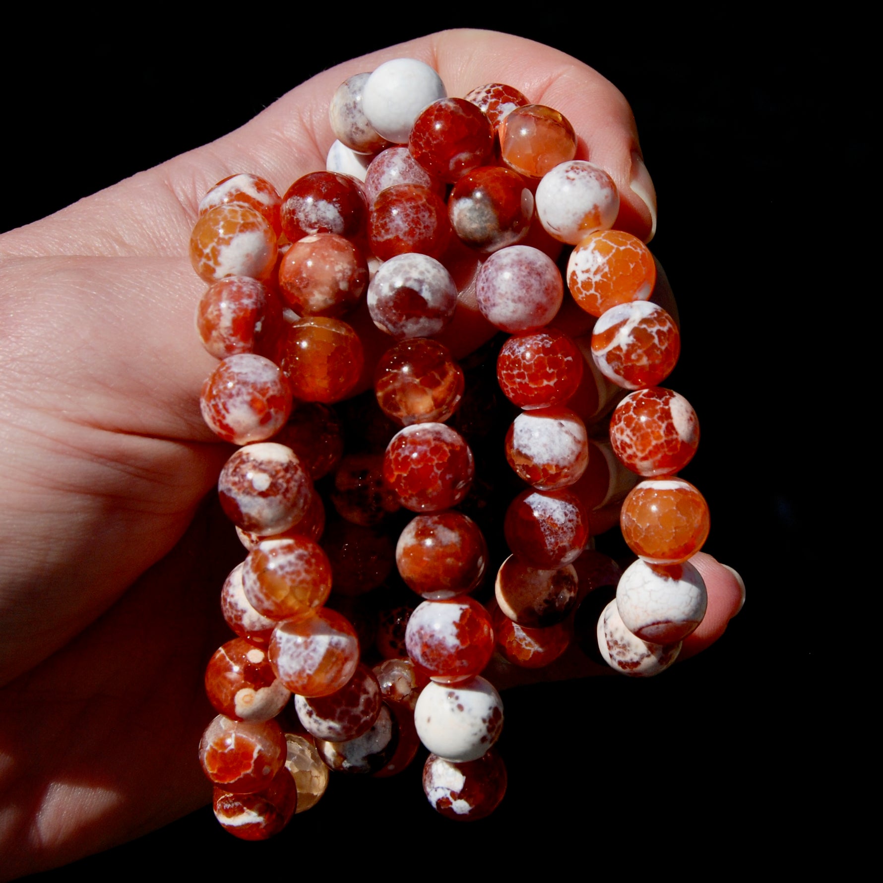 Mexican Fire Agate Crystal Bracelet