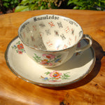 Antique Cup of Knowledge Fortune Telling Teacup ORIGINAL Alfred Meakin Royal Marigold Design c1930