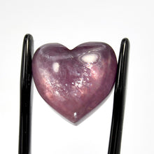 Load image into Gallery viewer, ONE AAA Gem Lepidolite Crystal Heart Cabochon, Silver Leaf Lepidolite, Madagascar a13
