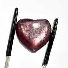 Load image into Gallery viewer, ONE AAA Gem Lepidolite Crystal Heart Cabochon, Silver Leaf Lepidolite, Madagascar a13
