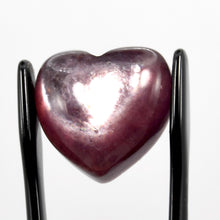 Load image into Gallery viewer, ONE AAA Gem Lepidolite Crystal Heart Cabochon, Silver Leaf Lepidolite, Madagascar a13
