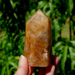 golden healer quartz, quartz healing tower, golden crystal point, healer quartz stone, polished quartz tower, golden light crystal, meditation quartz, crystal energy tower, reiki quartz stone, spiritual quartz point, high vibe quartz, golden healer point, healing crystal tower