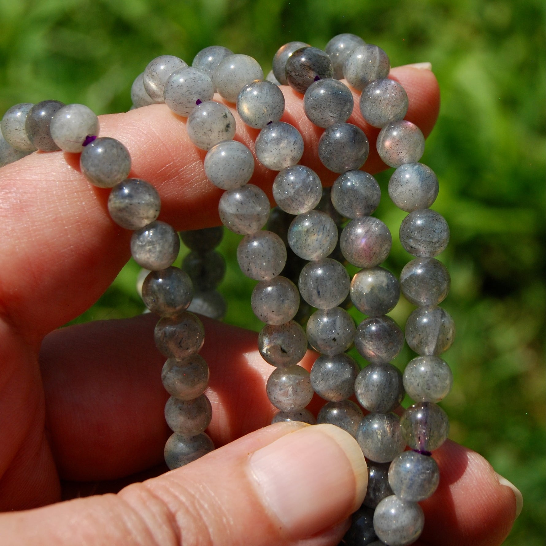 Golden Labradorite Crystal Bracelet, Gemmy Flashy Sunset Labradorite 
