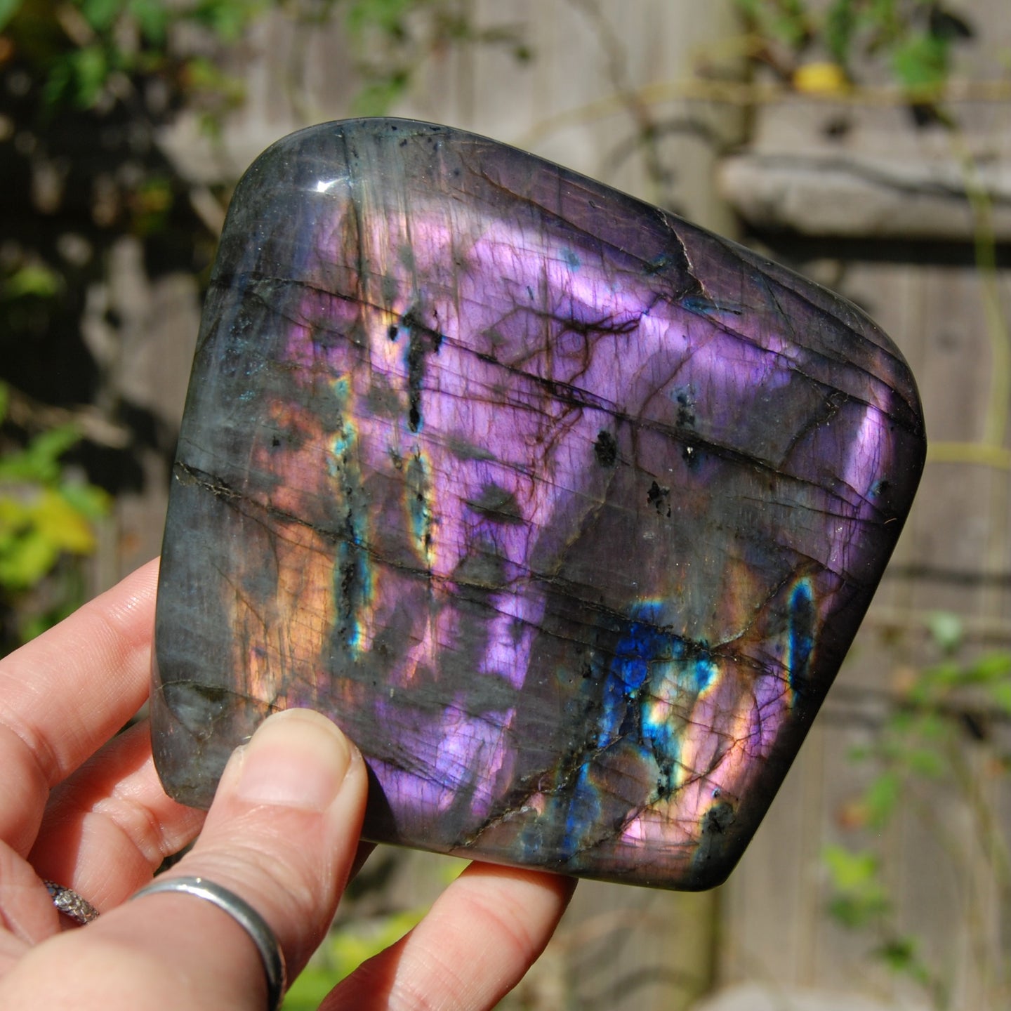 Purple Labradorite Crystal Freeform Tower