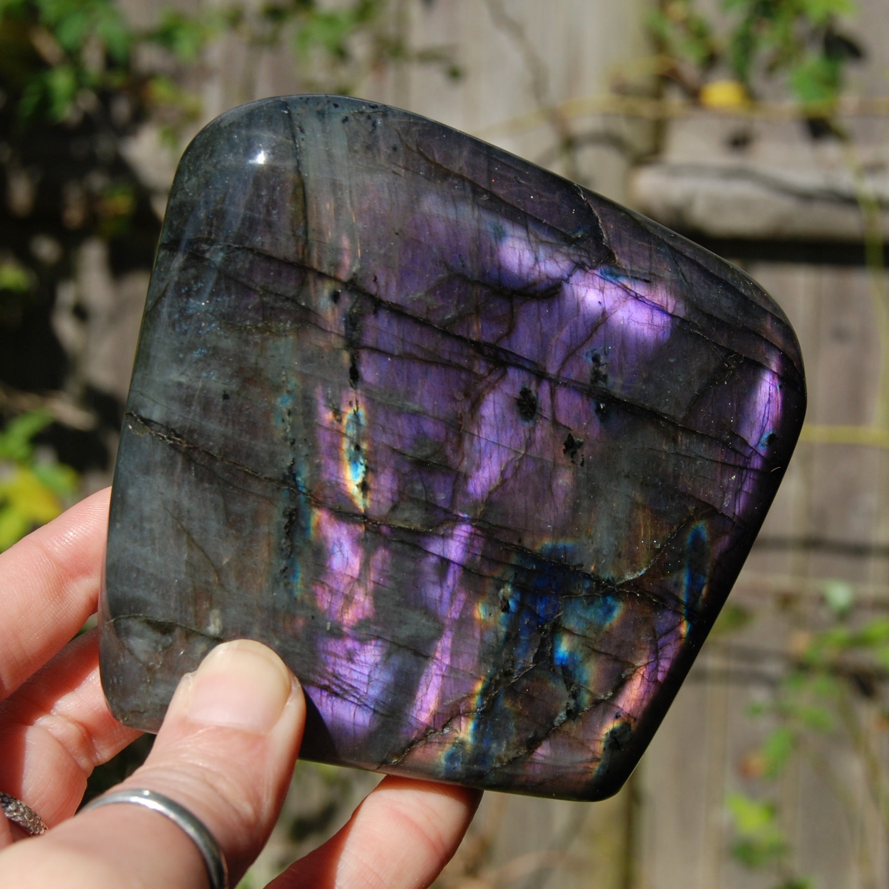 Purple Labradorite Crystal Freeform Tower