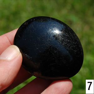 Black Tourmaline Crystal Palm Stone