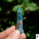 Phoenix Stone Ajoite Malachite Azurite Chrysocolla Quartz Crystal Tower, Messina Mine