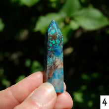 Load image into Gallery viewer, Phoenix Stone Ajoite Malachite Azurite Chrysocolla Quartz Crystal Tower, Messina Mine
