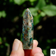 Load image into Gallery viewer, Phoenix Stone Ajoite Malachite Azurite Chrysocolla Quartz Crystal Tower, Messina Mine
