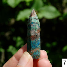 Load image into Gallery viewer, Phoenix Stone Ajoite Malachite Azurite Chrysocolla Quartz Crystal Tower, Messina Mine
