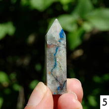 Load image into Gallery viewer, Phoenix Stone Ajoite Malachite Azurite Chrysocolla Quartz Crystal Tower, Messina Mine
