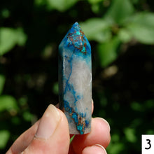 Load image into Gallery viewer, Phoenix Stone Ajoite Malachite Azurite Chrysocolla Quartz Crystal Tower, Messina Mine
