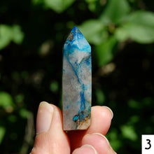 Load image into Gallery viewer, Phoenix Stone Ajoite Malachite Azurite Chrysocolla Quartz Crystal Tower, Messina Mine
