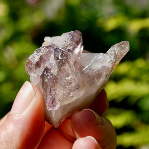 Smoky Amethyst Quartz Crystal Cluster, Specular Hematite Amethyst