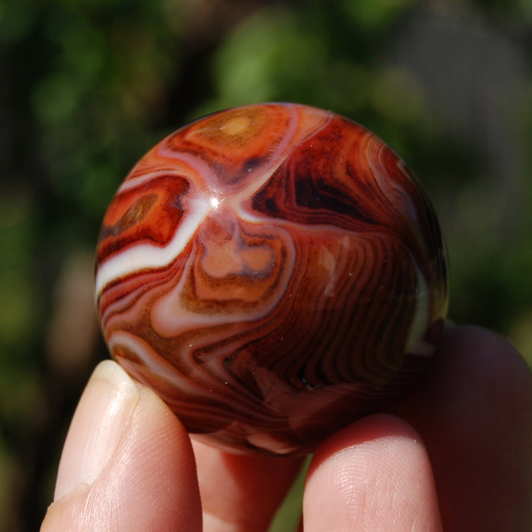 Red Banded Agate Sardonyx Crystal Sphere
