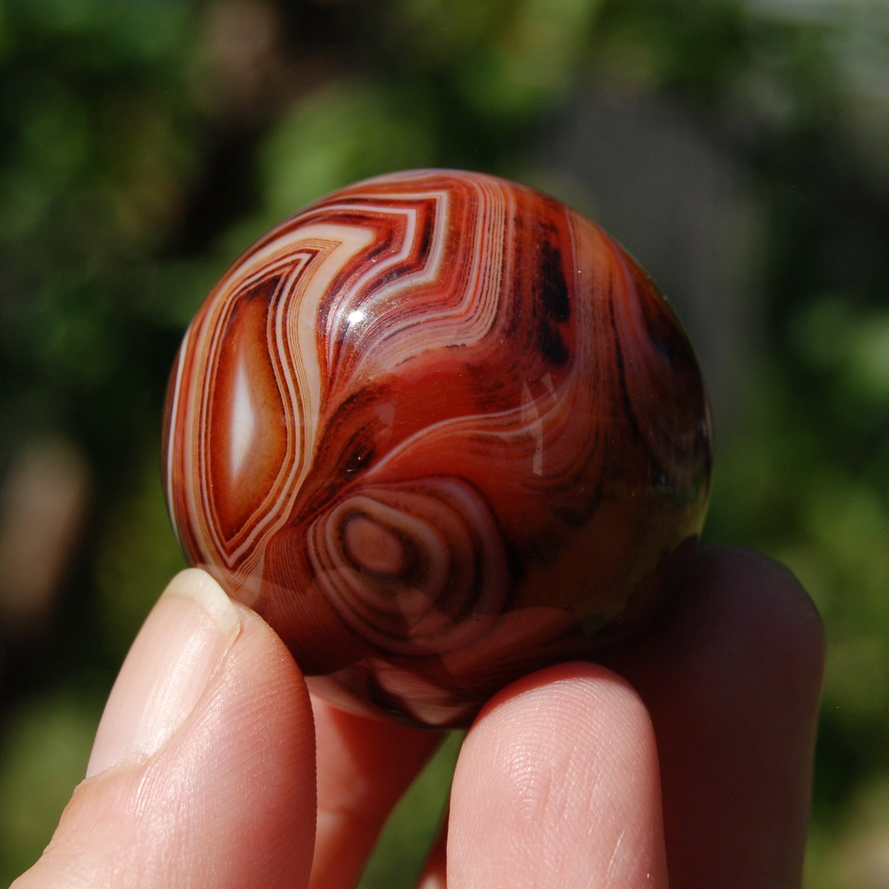 Red Banded Agate Sardonyx Crystal Sphere
