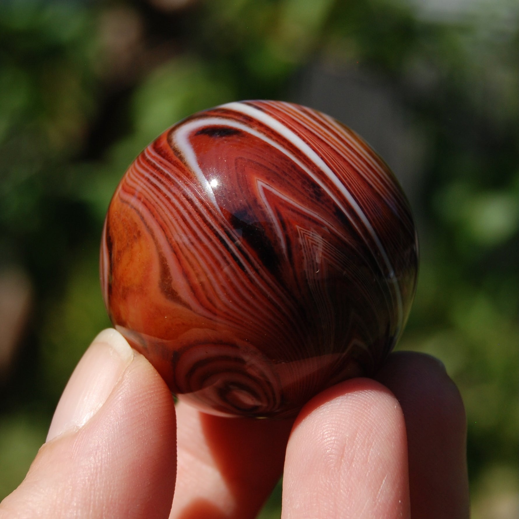 Red Banded Agate Sardonyx Crystal Sphere
