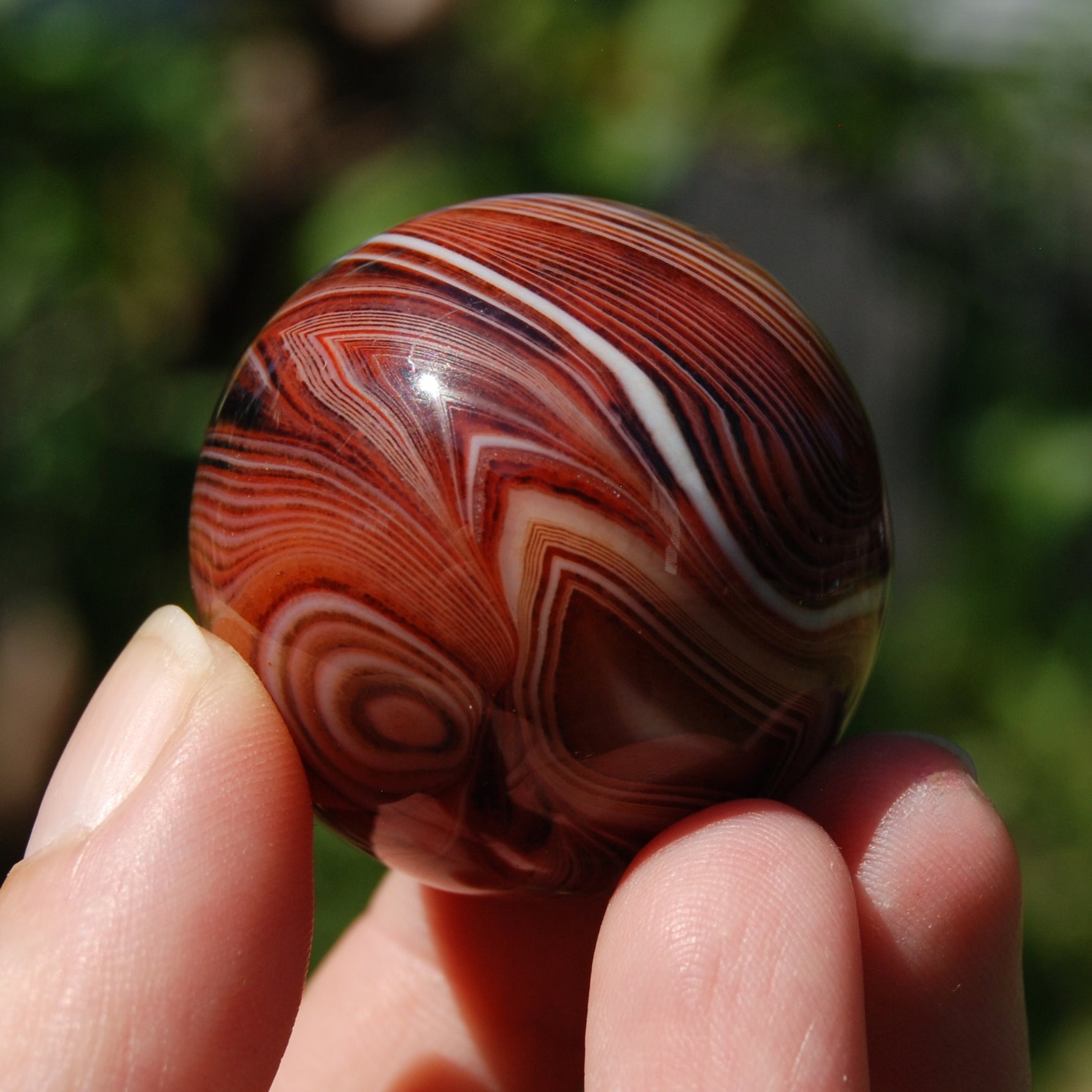 Red Banded Agate Sardonyx Crystal Sphere