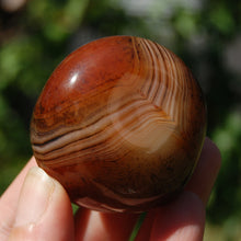 Load image into Gallery viewer, Red Sardonyx Banded Agate Crystal Palm Stone
