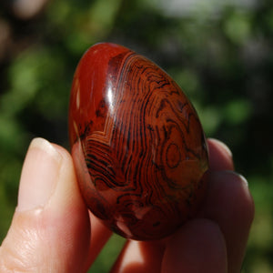 Banded Agate Crystal Palm Stone