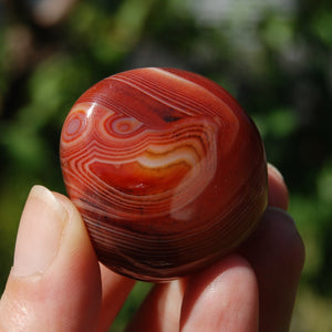 Banded Agate Crystal Palm Stone