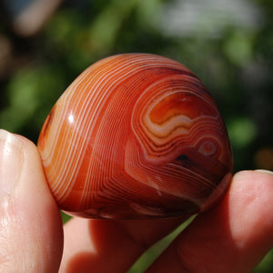 Banded Agate Crystal Palm Stone