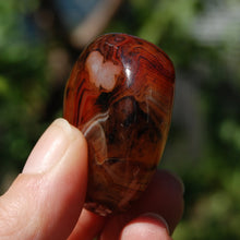 Load image into Gallery viewer, Red Banded Agate Crystal Palm Stone
