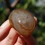 Banded Agate Crystal Palm Stone