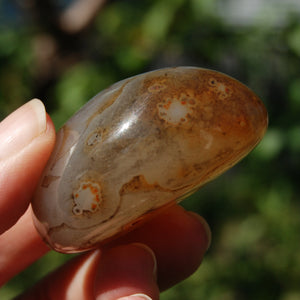 Banded Agate Crystal Palm Stone