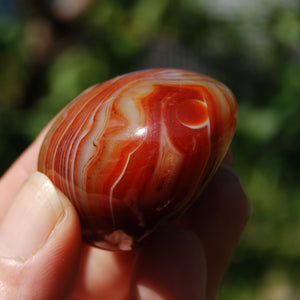 Banded Agate Crystal Palm Stone