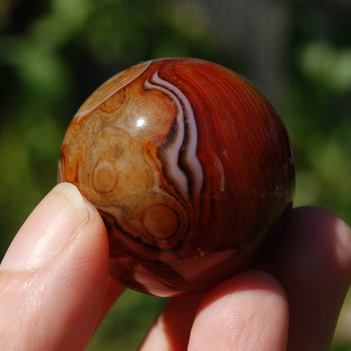 Red Banded Agate Crystal Sphere, Sardonyx