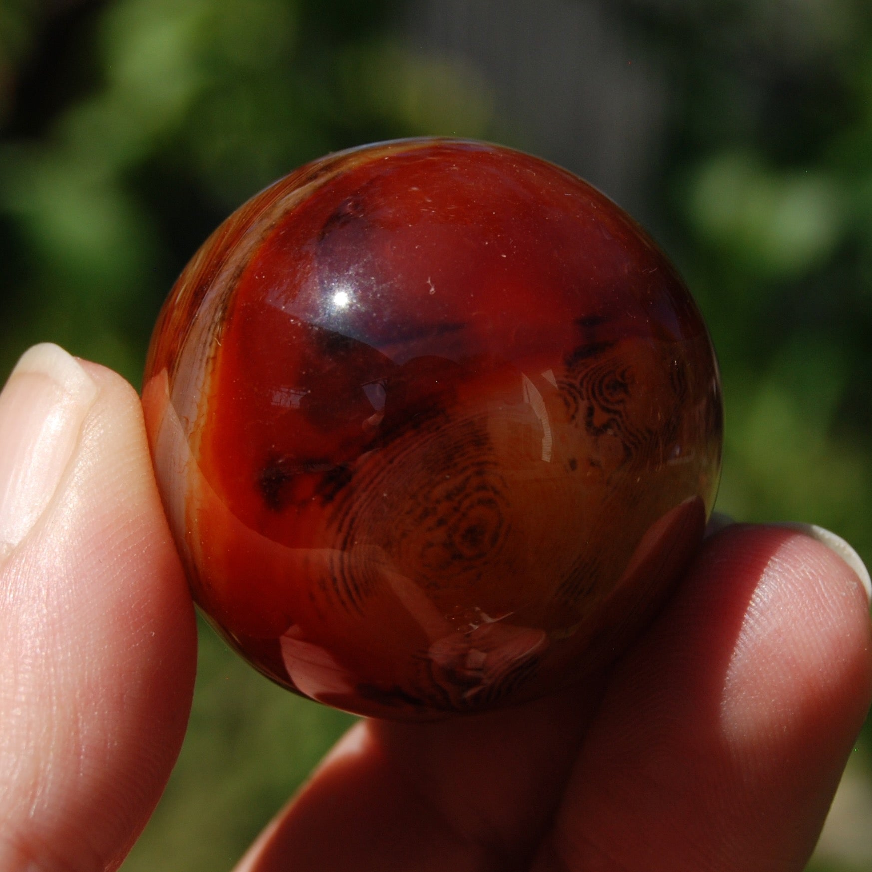 Red Banded Agate Crystal Sphere, Sardonyx