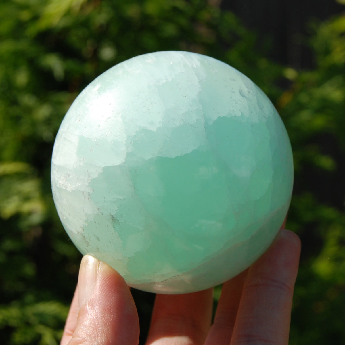 AAA Caribbean Blue Calcite Crystal Sphere, Pakistan