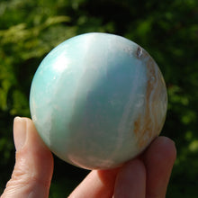 Load image into Gallery viewer, Large AAA Caribbean Blue Calcite Crystal Sphere, Pakistan
