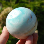 AAA Caribbean Blue Calcite Crystal Sphere, Pakistan