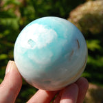 AAA Caribbean Blue Calcite Crystal Sphere, Pakistan