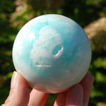 AAA Caribbean Blue Calcite Crystal Sphere, Pakistan