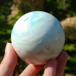 AAA Caribbean Blue Calcite Crystal Sphere, Pakistan