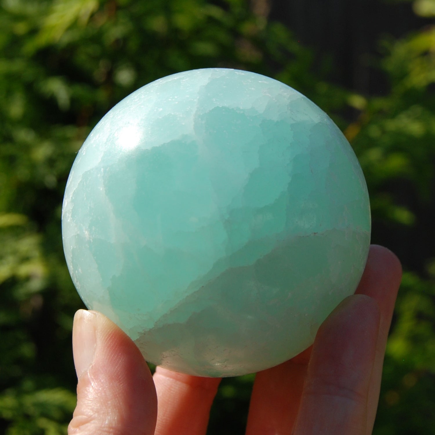 AAA Caribbean Blue Calcite Crystal Sphere, Pakistan
