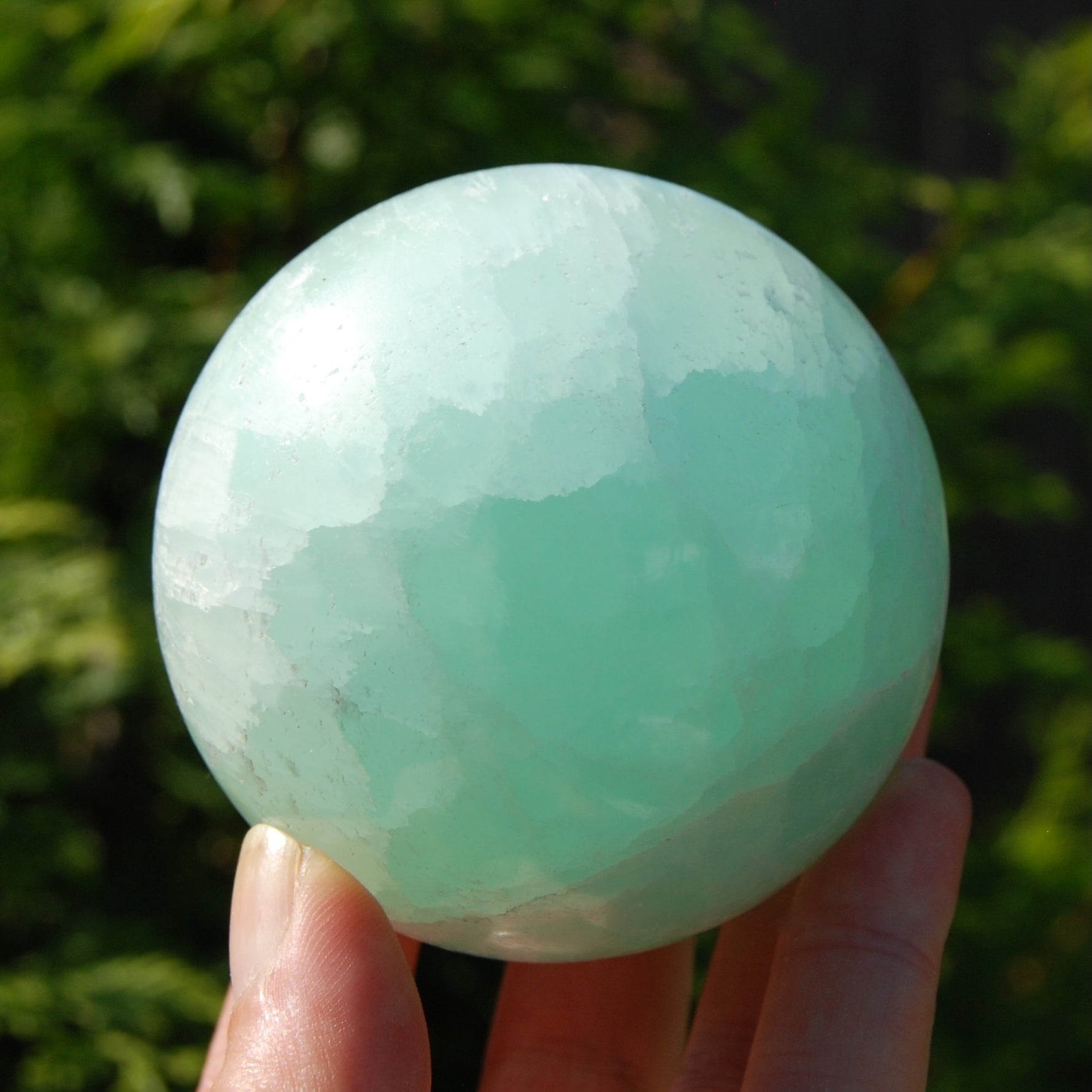 AAA Caribbean Blue Calcite Crystal Sphere, Pakistan