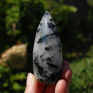 Black Tourmaline Clear Quartz Crystal Flame