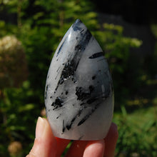 Load image into Gallery viewer, Black Tourmaline Clear Quartz Crystal Flame Tower
