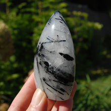 Load image into Gallery viewer, Black Tourmaline Clear Quartz Crystal Flame Tower
