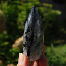 Load image into Gallery viewer, Black Tourmaline Clear Quartz Crystal Flame Tower
