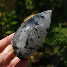 Load image into Gallery viewer, Black Tourmaline Clear Quartz Crystal Flame Tower
