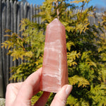 Rose Pink Calcite Crystal Tower