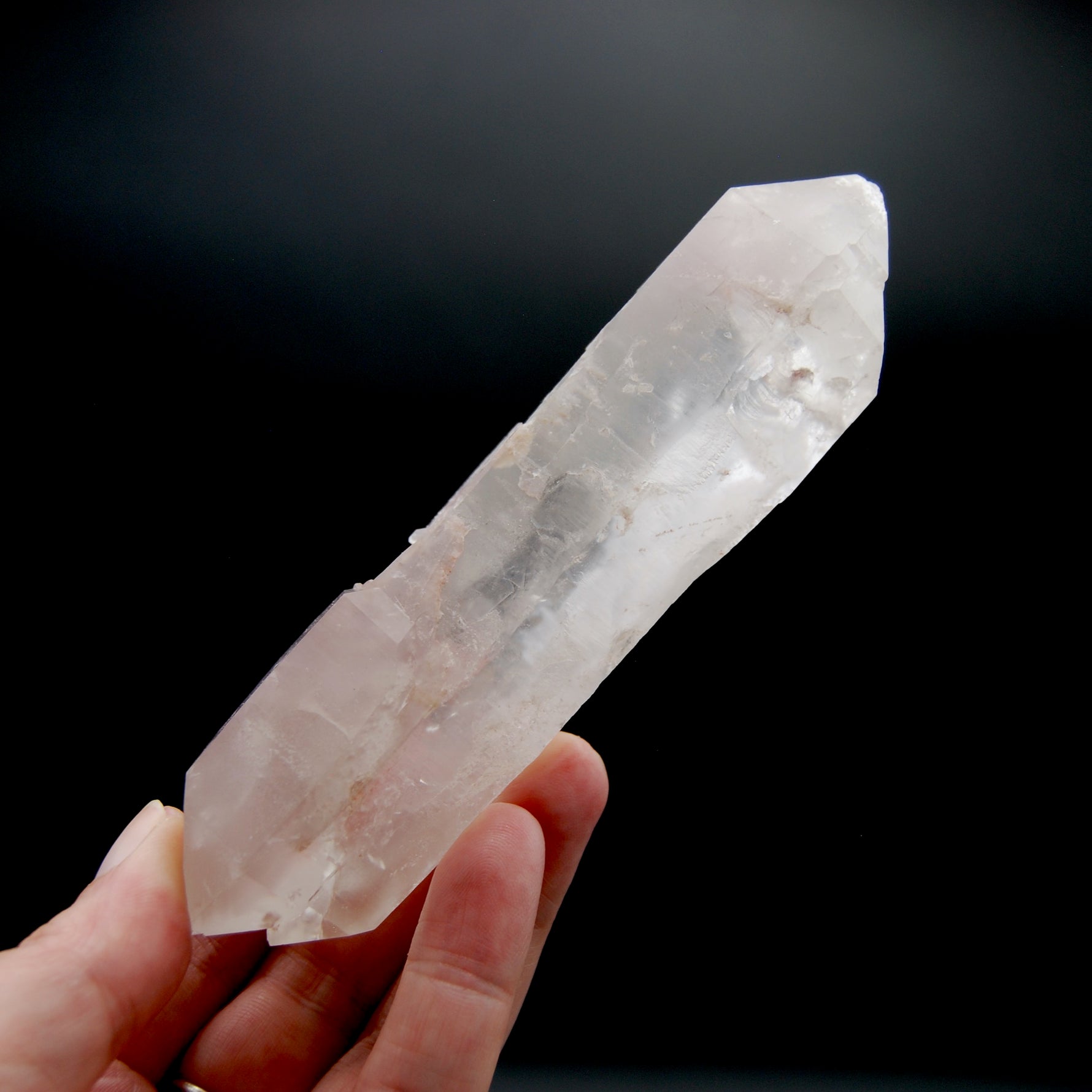 Pink Lithium Lemurian Quartz Crystal Rosetta Stone Starbrary