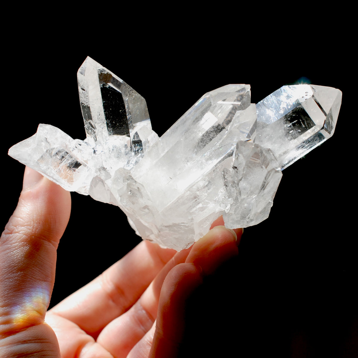 Cosmic Tantric Twin Channeler Lemurian Silver Quartz Crystal Starbrary Cluster Optical Corinto, Brazil