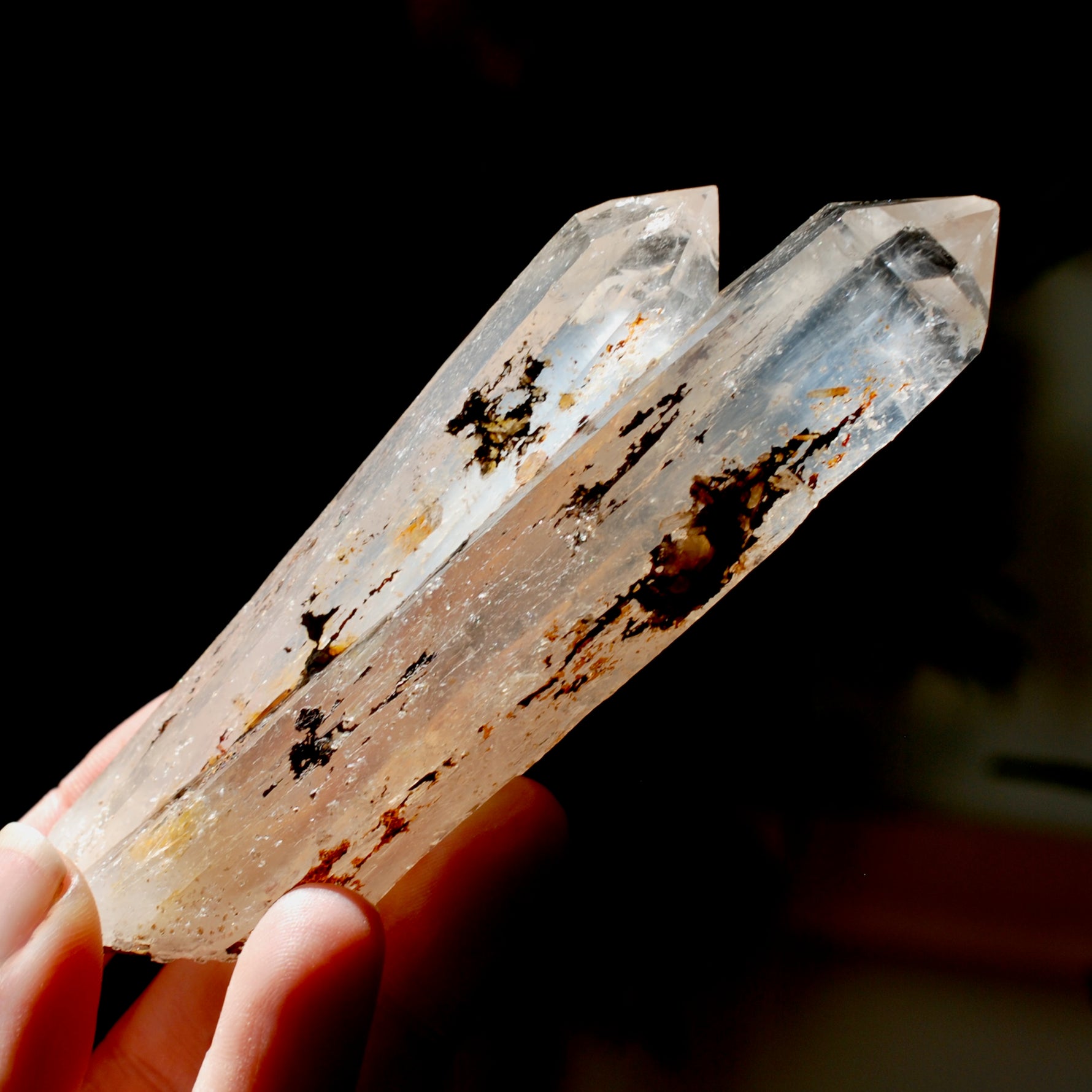 Colombian Blue Smoke Lemurian Quartz Crystal