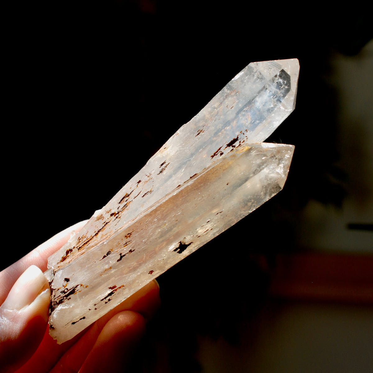 Colombian Blue Smoke Lemurian Quartz Crystal